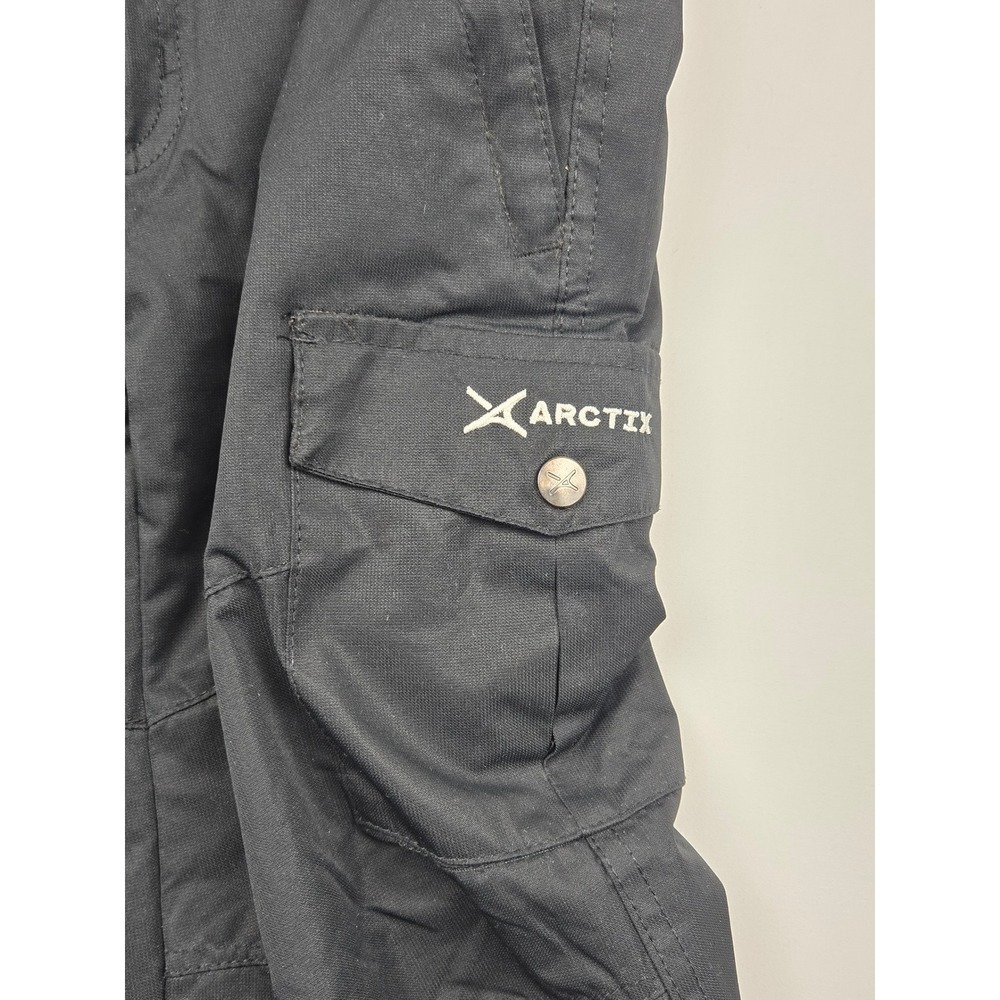 Arctix‎ Youth Insulated Snow Ski Pants Black Cargo Pockets Adjustable Waist M 5K - Picture 8 of 12